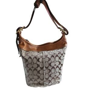 VINTAGE COACH SIGNATURE DUFFLE BLEEKER HOBO,BAG, STYLE #11437